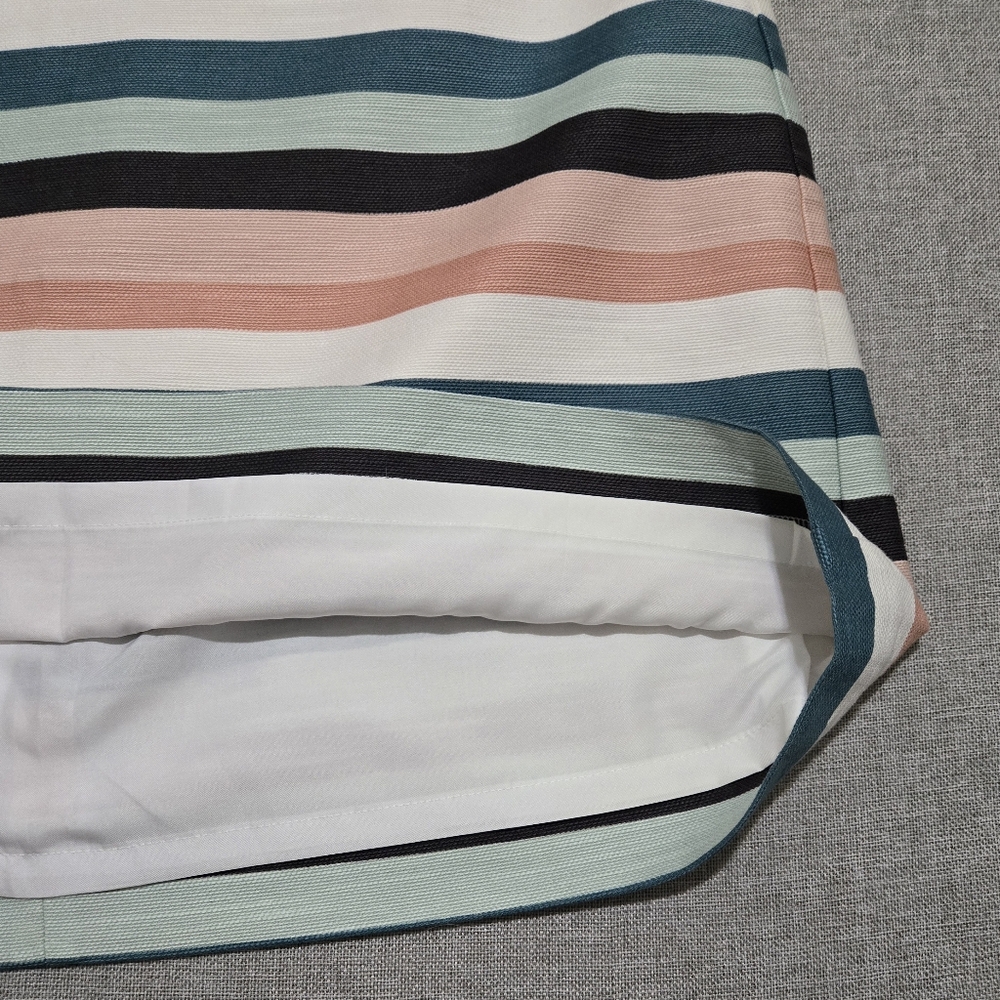LOFT Striped Mini Skirt in Black, Pink, White and Teal Size 16 - Picture 7 of 10